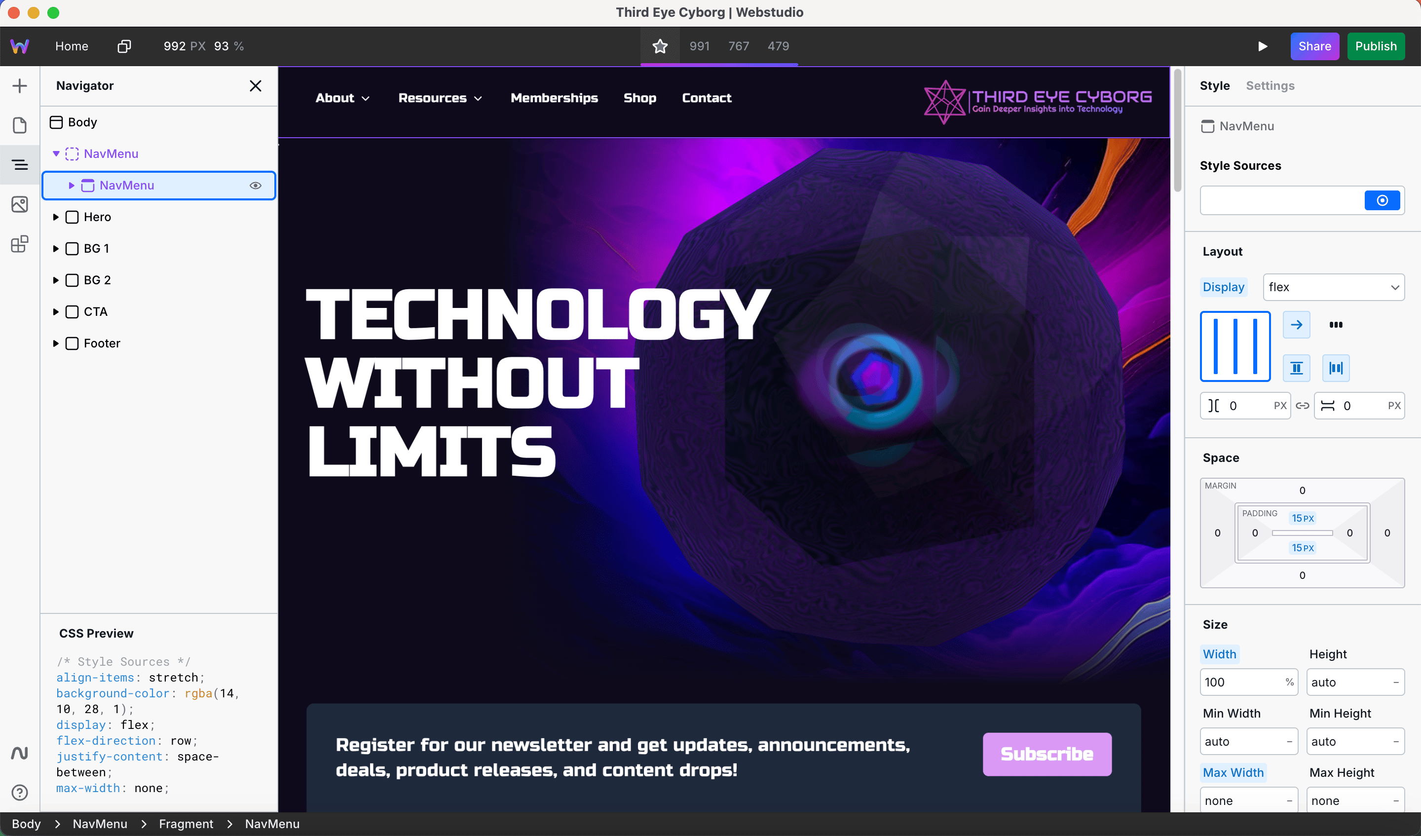 WebStudio Platform Screenshot